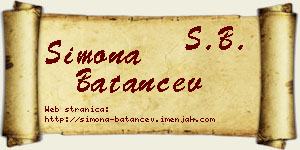 Simona Batančev vizit kartica